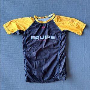 Gracie Barra Kids Ranked Rash Guard - YL - Yellow